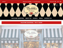 Tablet Screenshot of bubblesboutique.com